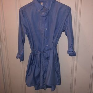 American Apparel long sleeved button down dress